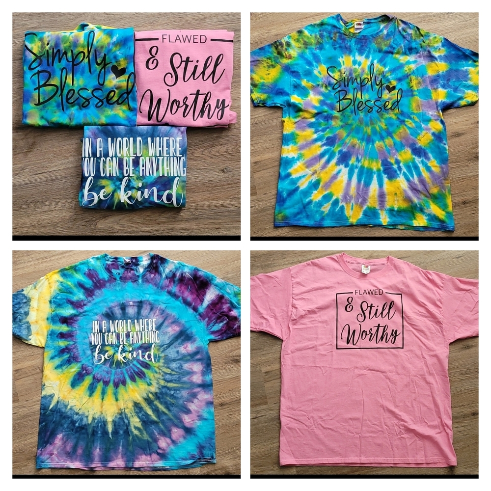 Lot of 3 Inspirational Shirts Unisex 2XL Handmade Designs